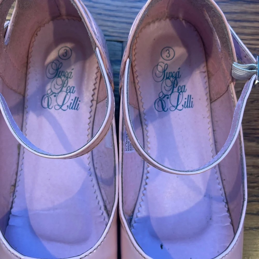 Swea Pea & Lilli Pink Elsa Dressy Flats with Strap and Buckle Size 3